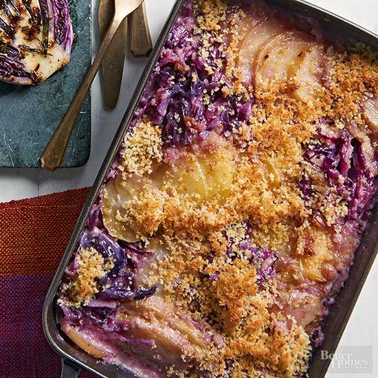 Cabbage & potato gratin
