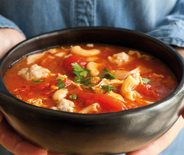 Cabbage & sausage minestrone