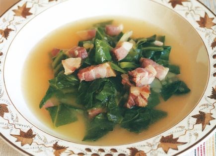 Cabbage and bacon soup