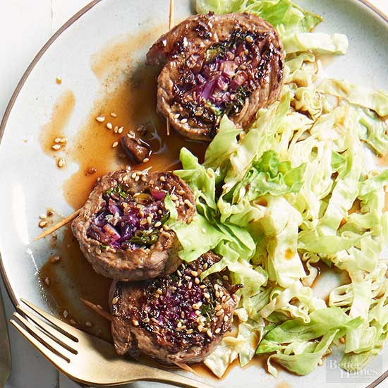 Cabbage and beef rolls