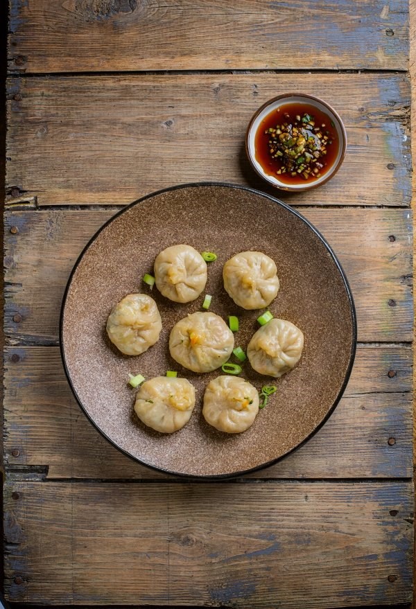 Cabbage and carrot dumplings (Momos)