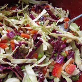 Cabbage and carrot slaw, Mexican style