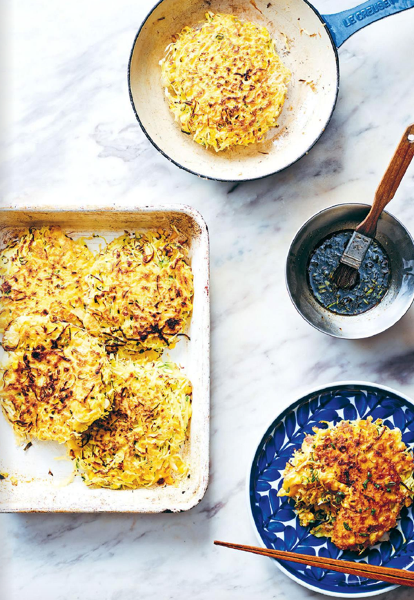 Cabbage and corn okonomi-yaki