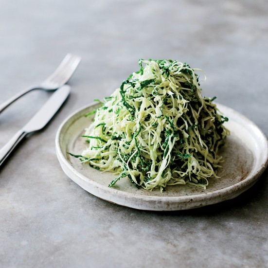 Cabbage-and-kale slaw with toasted yeast dressing