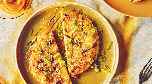 Cabbage and mushroom pancakes