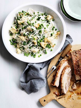 Cabbage and pea salad