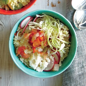 Cabbage and radish couscous