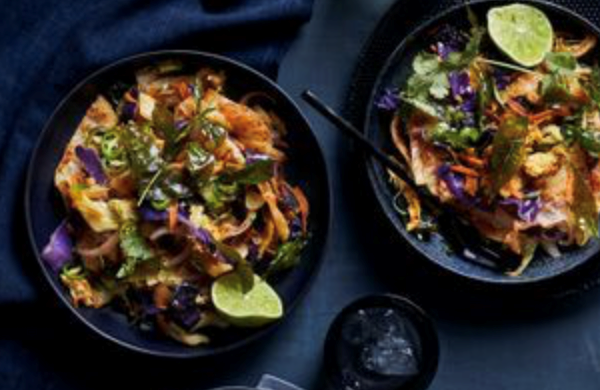 Cabbage and roti stir-fry