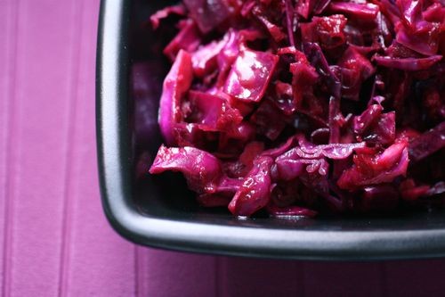 Cabbage-beet slaw with ginger vinaigrette