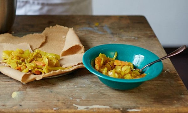 Cabbage, carrot and potato