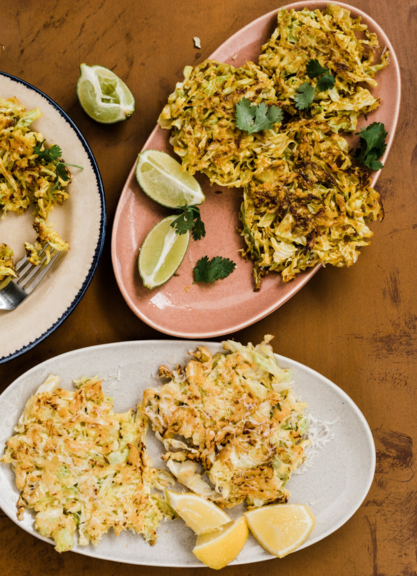 Cabbage fritters with cheese
