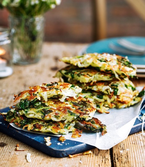 Cabbage, kale and potato rösti