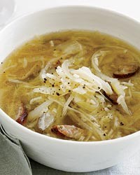 Cabbage, kielbasa and rice soup
