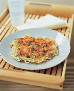 Cabbage “noodle” pancake