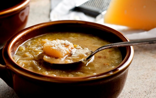 Cabbage, potato and leek soup