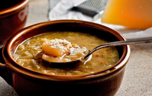 Cabbage, potato and leek soup