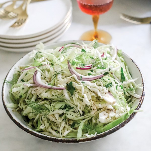 Cabbage salad with caraway seeds