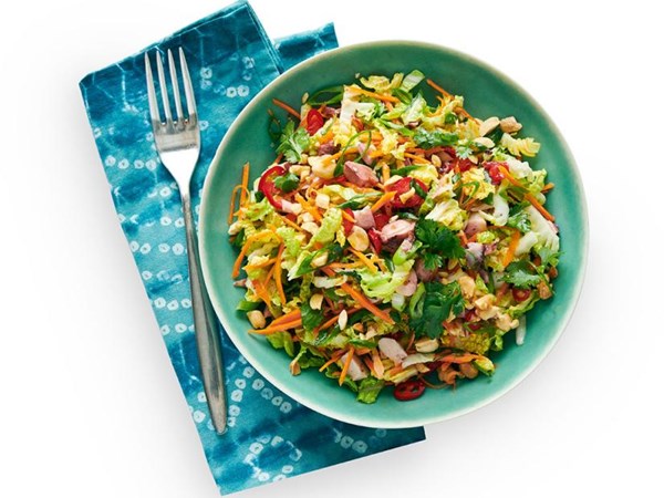 Cabbage salad with squid