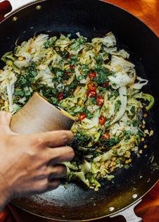 Cabbage with date & tamarind chutney