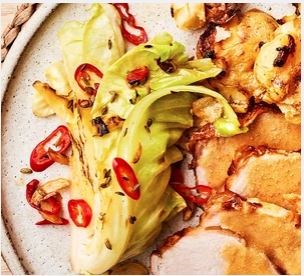 Cabbage with fennel, chilli & garlic
