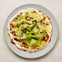 Cabbage with ginger cream and chilli oil