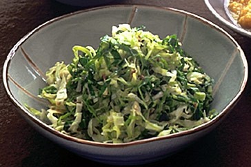 Cabbage with sesame, cumin and fennel seeds