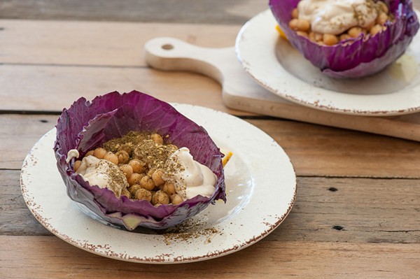 Cabbage wraps with chickpeas & za'atar