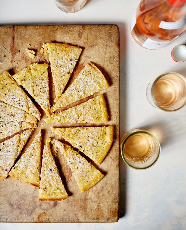 Cacio e pepe farinata