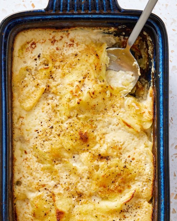 Cacio e pepe potato gratin 