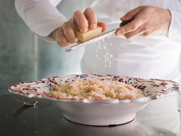 Cacio e pepe rice with guanciale