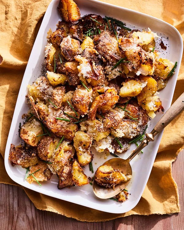 Cacio e pepe roasted potatoes