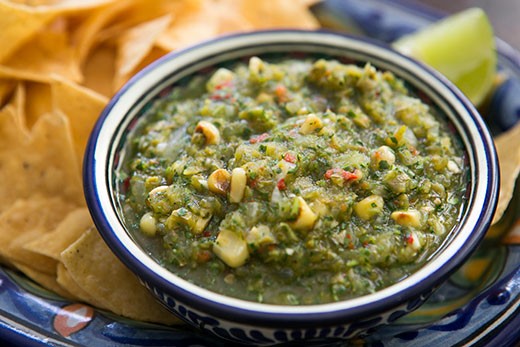 Cactus and corn salsa