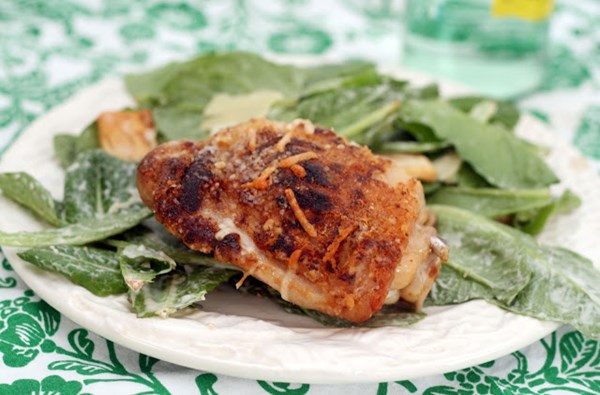 "Caesar" chicken thighs