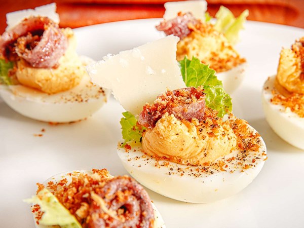Caesar deviled eggs