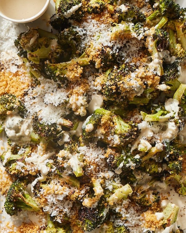 Caesar roasted broccoli