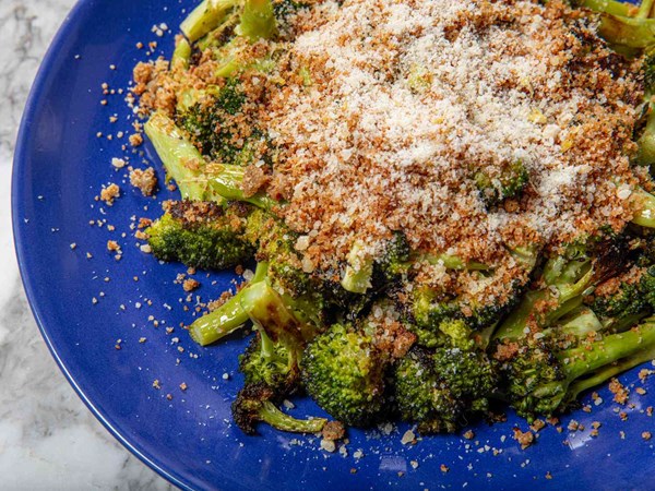 Caesar roasted broccoli