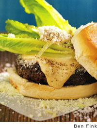 Caesar salad burger