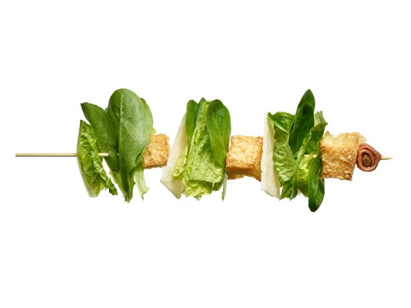Caesar salad on a stick