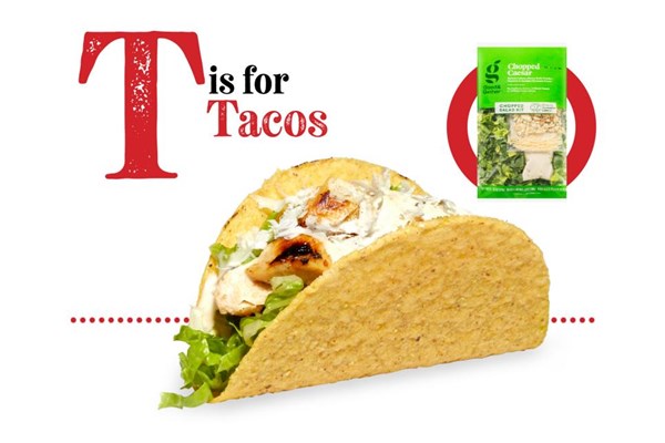Caesar salad tacos