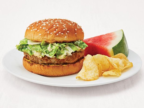 Caesar salad turkey burgers