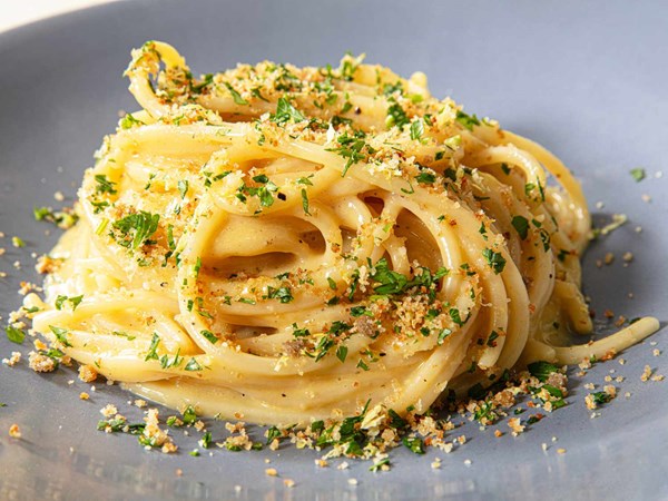 Caesar spahgetti 2 (EVOO alici variation)