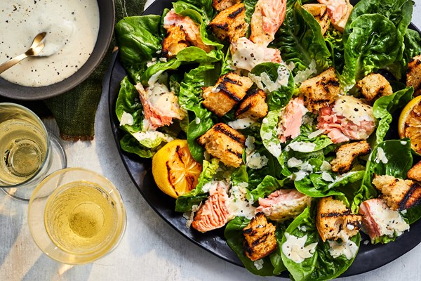 "Caesared" salmon salad