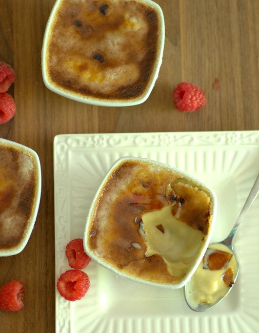 Cafe con leche creme brulee