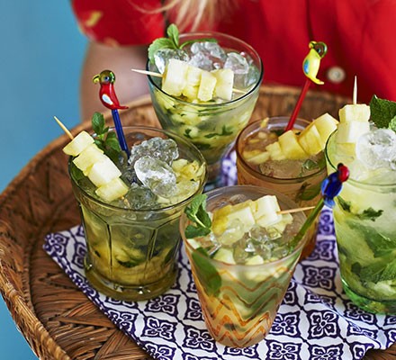 Caipirinhas with pineapple
