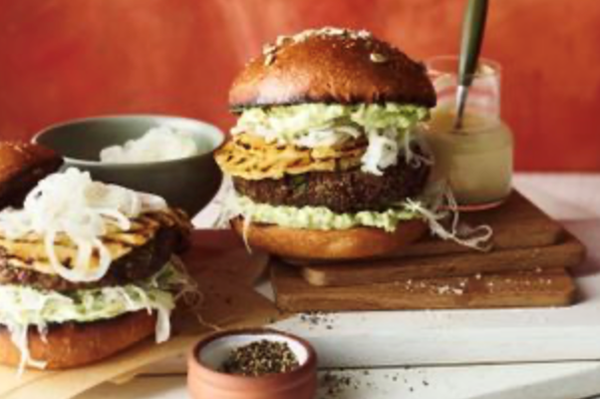 Cajun black bean and sunflower seed burgers