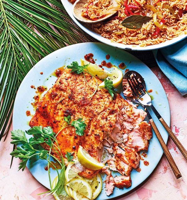 Cajun butter salmon and red pepper rice [Yinka Ogunbiyi]
