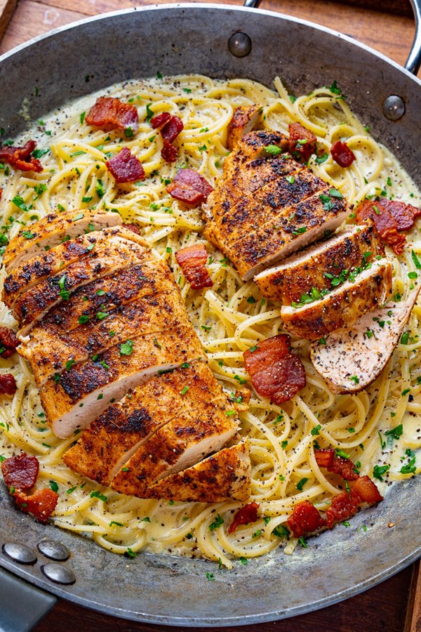 Cajun chicken carbonara