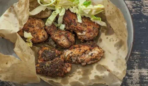 Cajun chicken in a paper bag