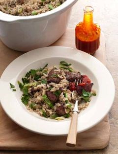 Cajun chicken liver rice