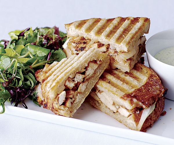 Cajun chicken panini with spicy dipping sauce